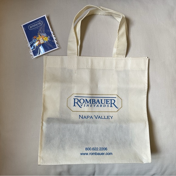 Rombauer Vineyards Napa Valley 3 Bottle Wine Tote + Brand New Joy of Wine Pin - Picture 1 of 6